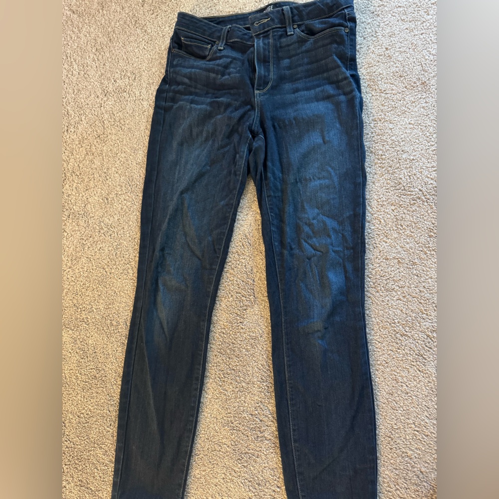 PAIGE Dark Indigo Skinny Jeans